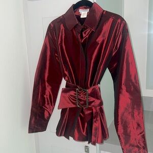 Fantastic Italian shimmer shirt- super flattering, like new condition!